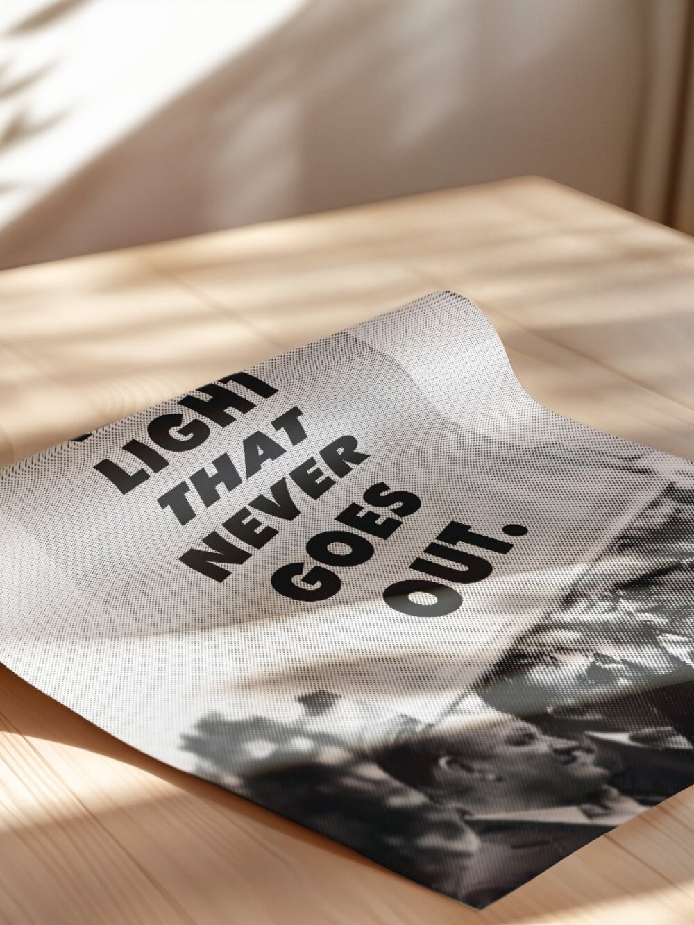 "Light That Never Goes Out" Alt Rock Halftone Art Poster - 11x17